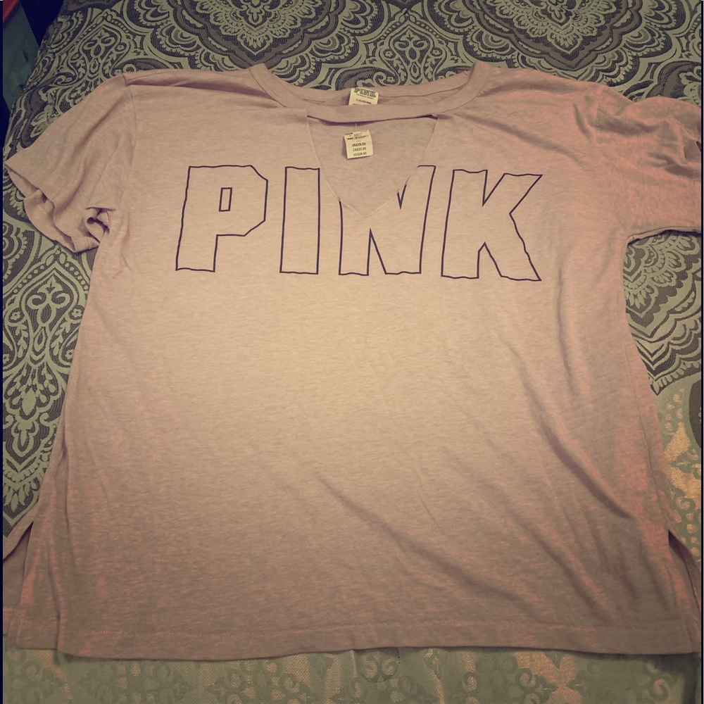 VS PINK choker neck shirt LARGE